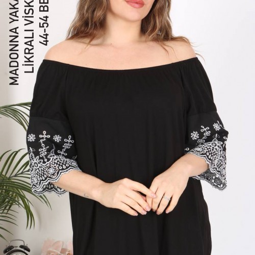 216102 TOPTAN SİYAH BLUZ toptan bayan giyim