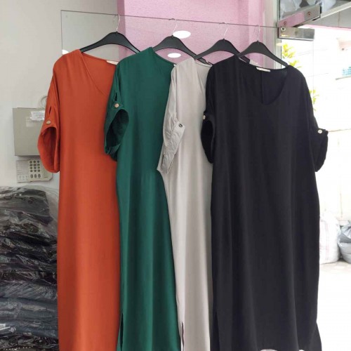 216153 TOPTAN KIRMIZI ELBİSE toptan bayan giyim