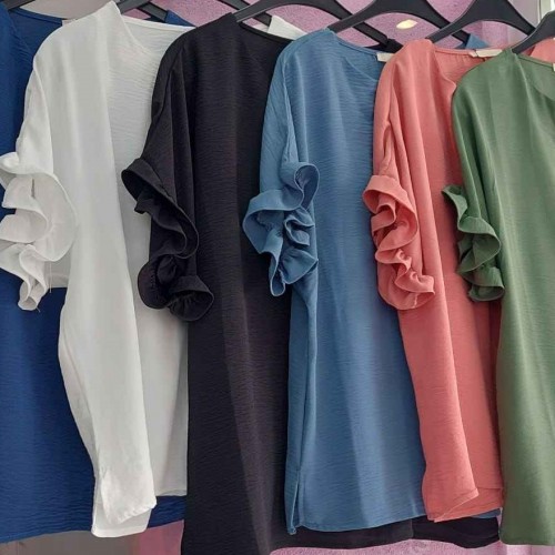 216161 TOPTAN PUDRA BLUZ toptan bayan giyim