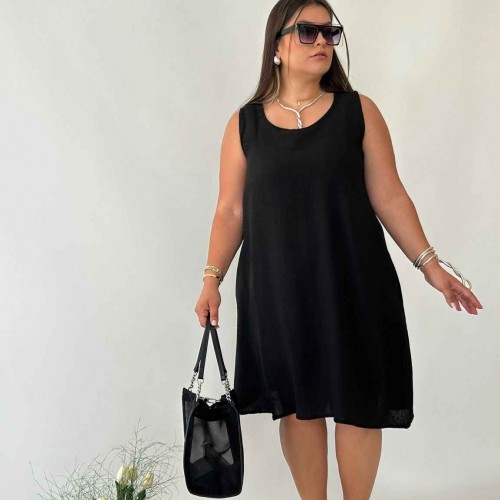 216177 TOPTAN SİYAH ELBİSE toptan bayan giyim