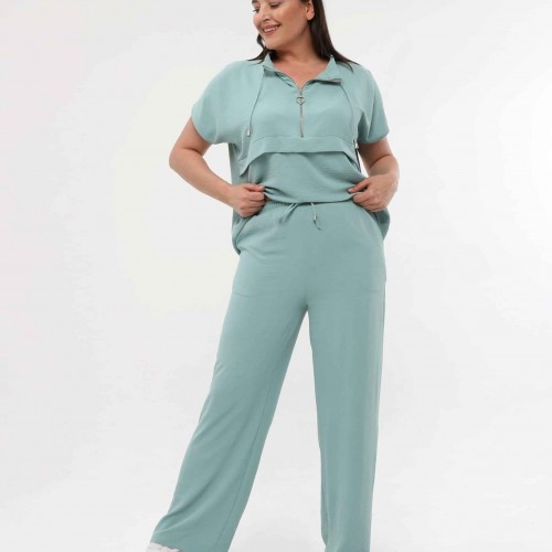 216187 TOPTAN SU YEŞİL EŞOFMAN TAKIM toptan bayan giyim