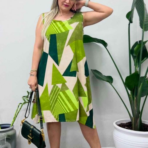 216193 TOPTAN DESENLİ ELBİSE toptan bayan giyim