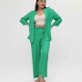 216195 TOPTAN YEŞİL PANTOLON TAKIM toptan bayan giyim