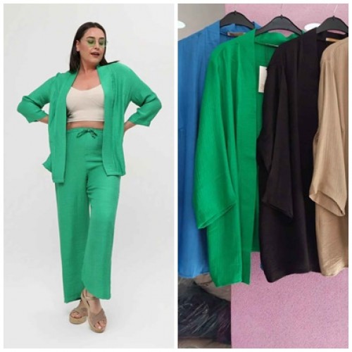 216196 TOPTAN MAVİ PANTOLON TAKIM toptan bayan giyim