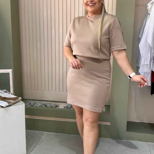 216205 TOPTAN BEJ ELBİSE toptan bayan giyim