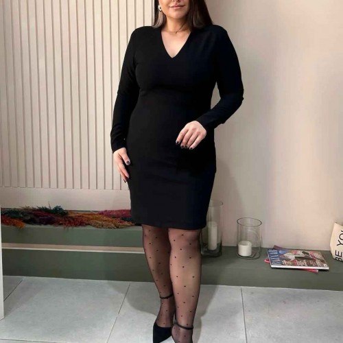 216224 TOPTAN SİYAH ELBİSE toptan bayan giyim