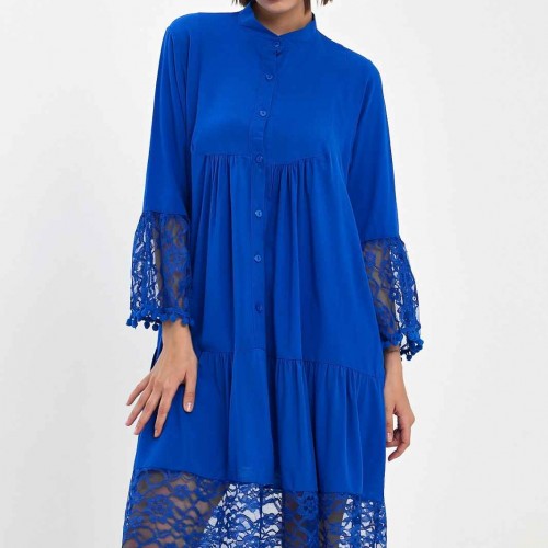 216331 TOPTAN SAKS ELBİSE 216331 TOPTAN SAKS ELBİSE toptan bayan giyim