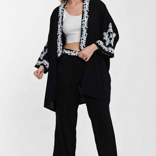 216344 TOPTAN SİYAH PANTOLON TAKIM 216344 TOPTAN SİYAH PANTOLON TAKIM toptan bayan giyim