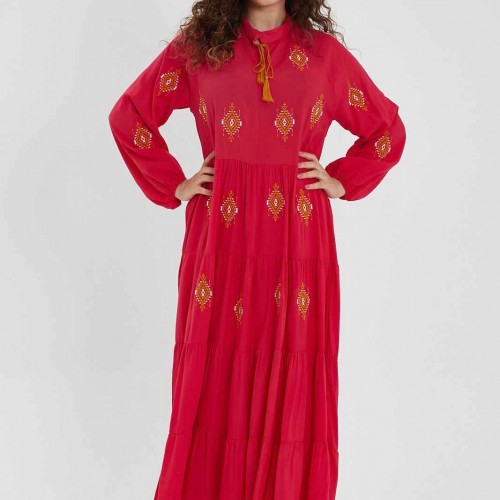 216360 TOPTAN FUŞYA ELBİSE 216360 TOPTAN FUŞYA ELBİSE toptan bayan giyim