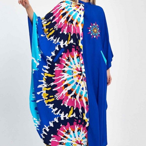 216373 TOPTAN DESENLİ ELBİSE toptan bayan giyim