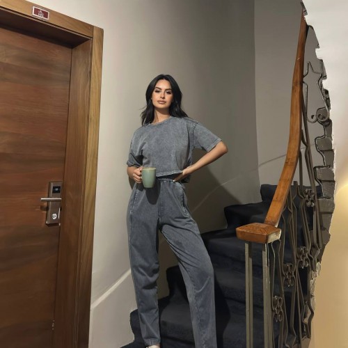 216486 TOPTAN ANTRASİT EŞOFMAN TAKIM 216486 TOPTAN ANTRASİT EŞOFMAN TAKIM toptan bayan giyim