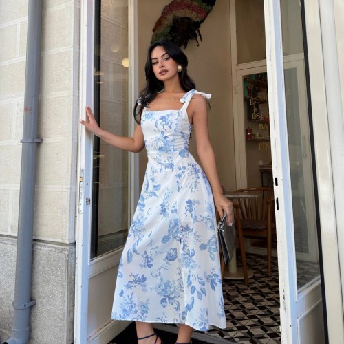 216530 TOPTAN DESENLİ ELBİSE toptan bayan giyim