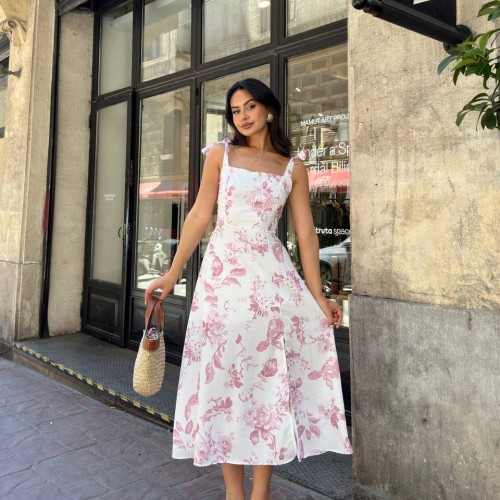 216531 TOPTAN DESENLİ ELBİSE toptan bayan giyim