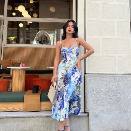 216540 TOPTAN DESENLİ ELBİSE toptan bayan giyim