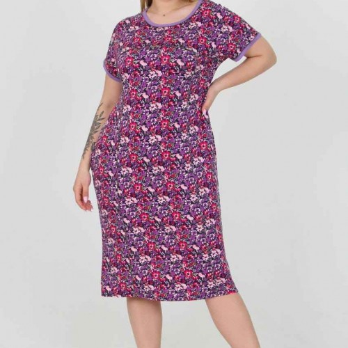 216655 TOPTAN DESENLİ ELBİSE toptan bayan giyim