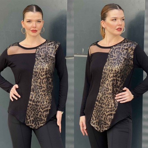 216985 TOPTAN SİYAH BLUZ toptan bayan giyim