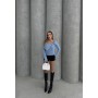 217002 TOPTAN BEBE MAVİ HIRKA