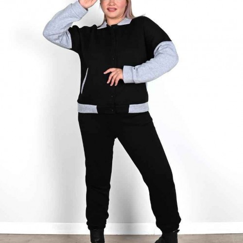 217407 TOPTAN SİYAH EŞOFMAN TAKIM toptan bayan giyim