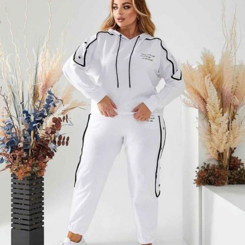 217410 TOPTAN BEYAZ EŞOFMAN TAKIM toptan bayan giyim