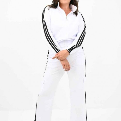 217415 TOPTAN BEYAZ EŞOFMAN TAKIM toptan bayan giyim