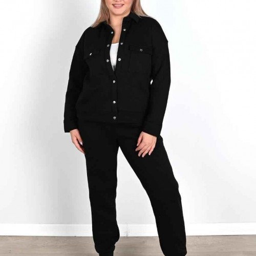 217419 TOPTAN SİYAH EŞOFMAN TAKIM toptan bayan giyim