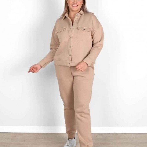 217422 TOPTAN PUDRA EŞOFMAN TAKIM toptan bayan giyim