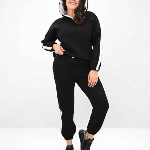 217430 TOPTAN SİYAH EŞOFMAN TAKIM toptan bayan giyim