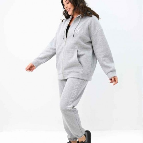 217444 TOPTAN GRİ EŞOFMAN TAKIM toptan bayan giyim