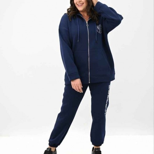 217446 TOPTAN LACİVERT EŞOFMAN TAKIM toptan bayan giyim