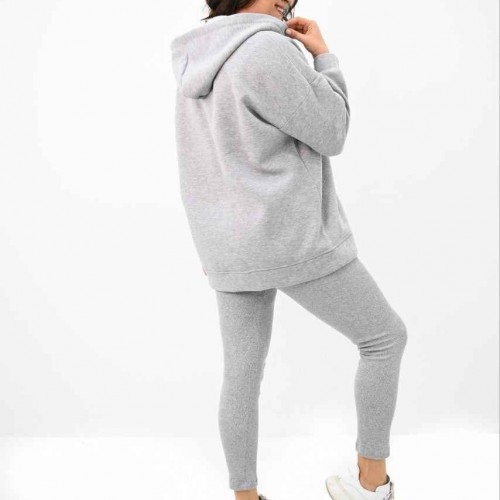 217448 TOPTAN GRİ EŞOFMAN TAKIM toptan bayan giyim