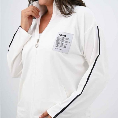 217456 TOPTAN BEYAZ EŞOFMAN TAKIM toptan bayan giyim