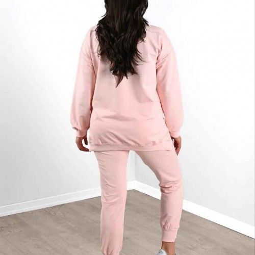 217467 TOPTAN PUDRA EŞOFMAN TAKIM toptan bayan giyim