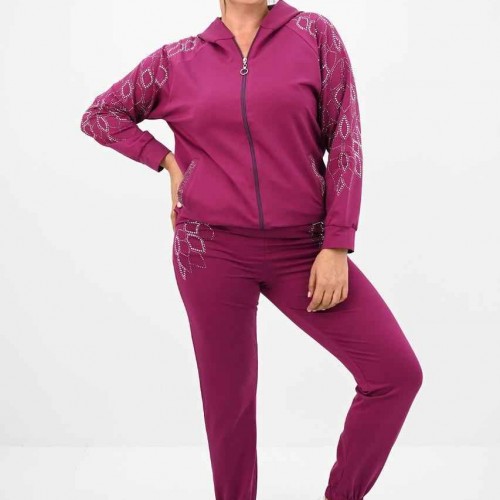 217473 TOPTAN FUŞYA EŞOFMAN TAKIM toptan bayan giyim