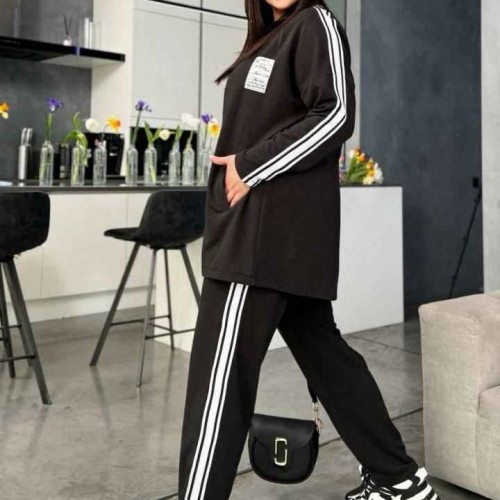 217475 TOPTAN SİYAH EŞOFMAN TAKIM toptan bayan giyim