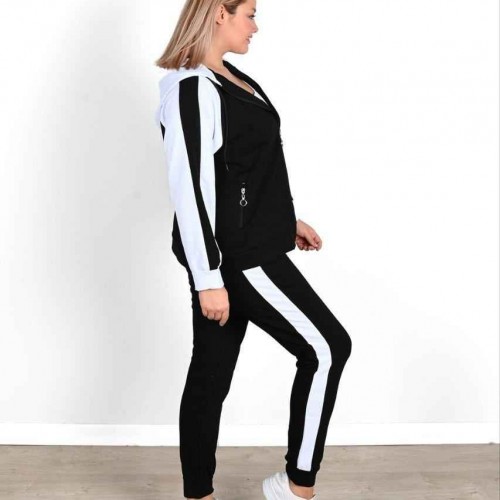 217482 TOPTAN SİYAH EŞOFMAN TAKIM toptan bayan giyim