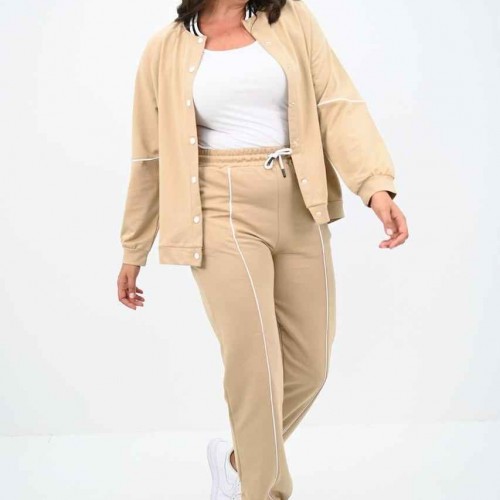 217489 TOPTAN BEJ EŞOFMAN TAKIM toptan bayan giyim