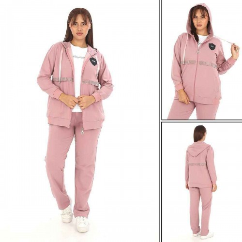 217499 TOPTAN PUDRA EŞOFMAN TAKIM toptan bayan giyim