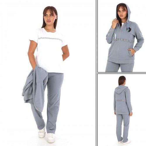 217500 TOPTAN GRİ EŞOFMAN TAKIM toptan bayan giyim