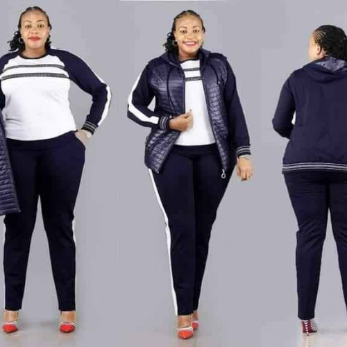 217503 TOPTAN LACİVERT EŞOFMAN TAKIM toptan bayan giyim