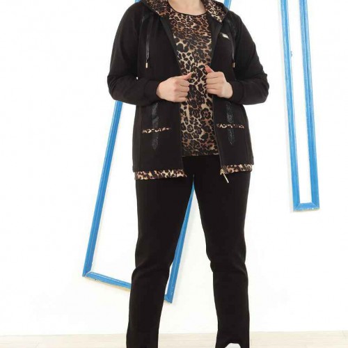 217504 TOPTAN SİYAH EŞOFMAN TAKIM toptan bayan giyim