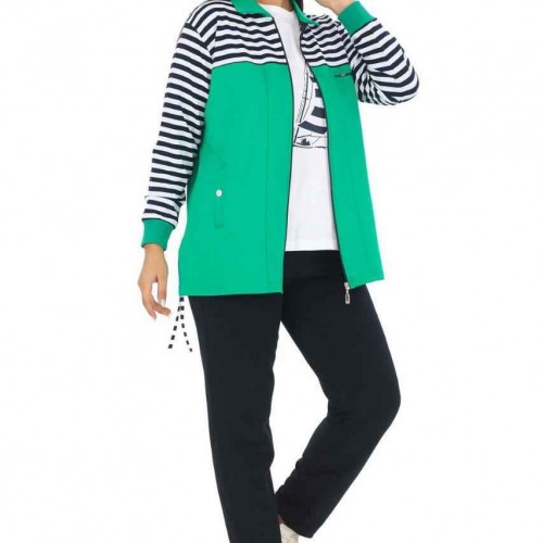 217509 TOPTAN ÇİZGİLİ EŞOFMAN TAKIM toptan bayan giyim