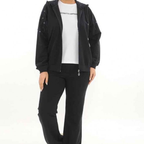 217522 TOPTAN SİYAH EŞOFMAN TAKIM 217522 TOPTAN SİYAH EŞOFMAN TAKIM toptan bayan giyim