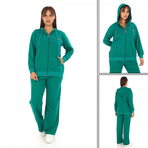 217546 TOPTAN YEŞİL EŞOFMAN TAKIM toptan bayan giyim