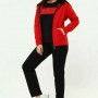 217549 TOPTAN KIRMIZI EŞOFMAN TAKIM toptan bayan giyim