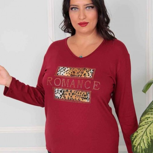 217810 TOPTAN BORDO BLUZ toptan bayan giyim