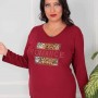 217810 TOPTAN BORDO BLUZ toptan bayan giyim