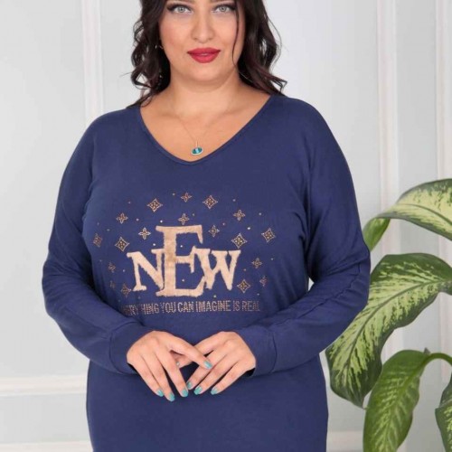 217819 TOPTAN LACİVERT BLUZ 217819 TOPTAN LACİVERT BLUZ toptan bayan giyim