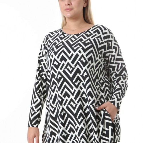 217922 TOPTAN DESENLİ BLUZ toptan bayan giyim