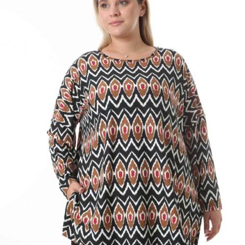 217927 TOPTAN DESENLİ BLUZ toptan bayan giyim