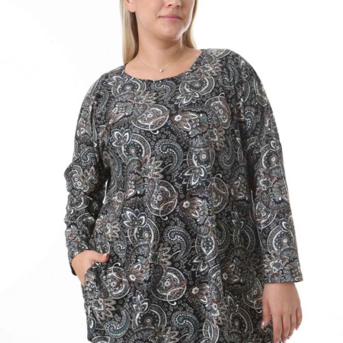 217929 TOPTAN DESENLİ BLUZ 217929 TOPTAN DESENLİ BLUZ toptan bayan giyim